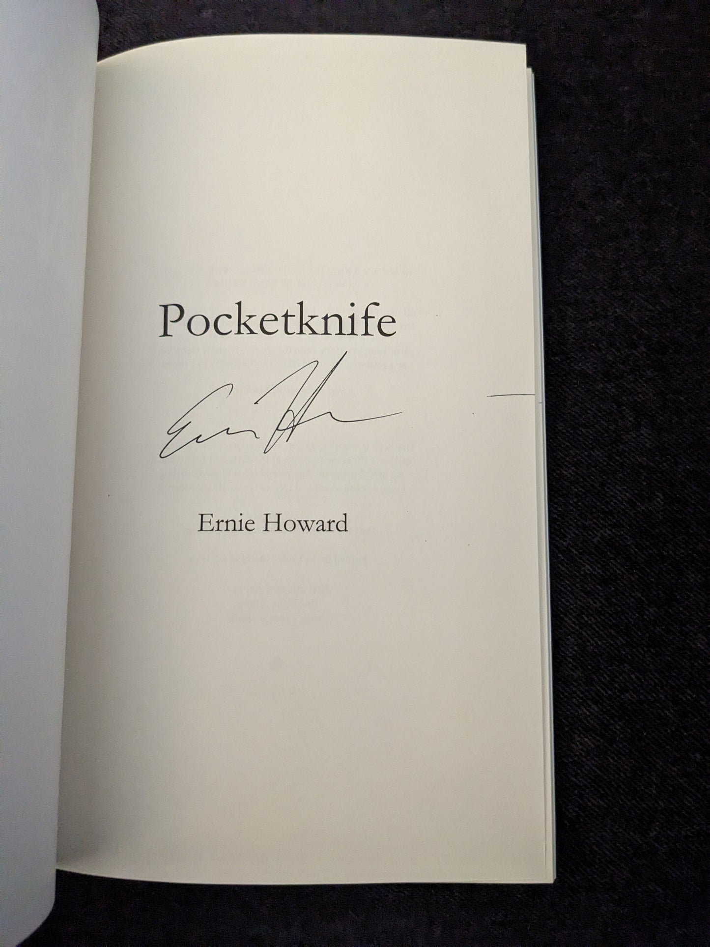 Pocket Knife Signed Paperback